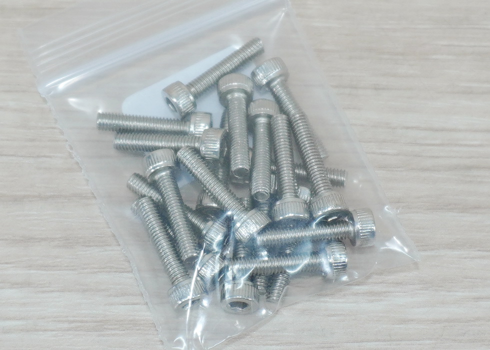 Hex Socket Cap Screw M3x14mm Nickel-plated (20ตัว/ถุง)
