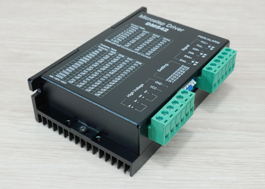 DM542 (Jiawen) Microstep Driver Peak 4.2A, 20-50 VDC [Aluminum Cover] 2-Phase