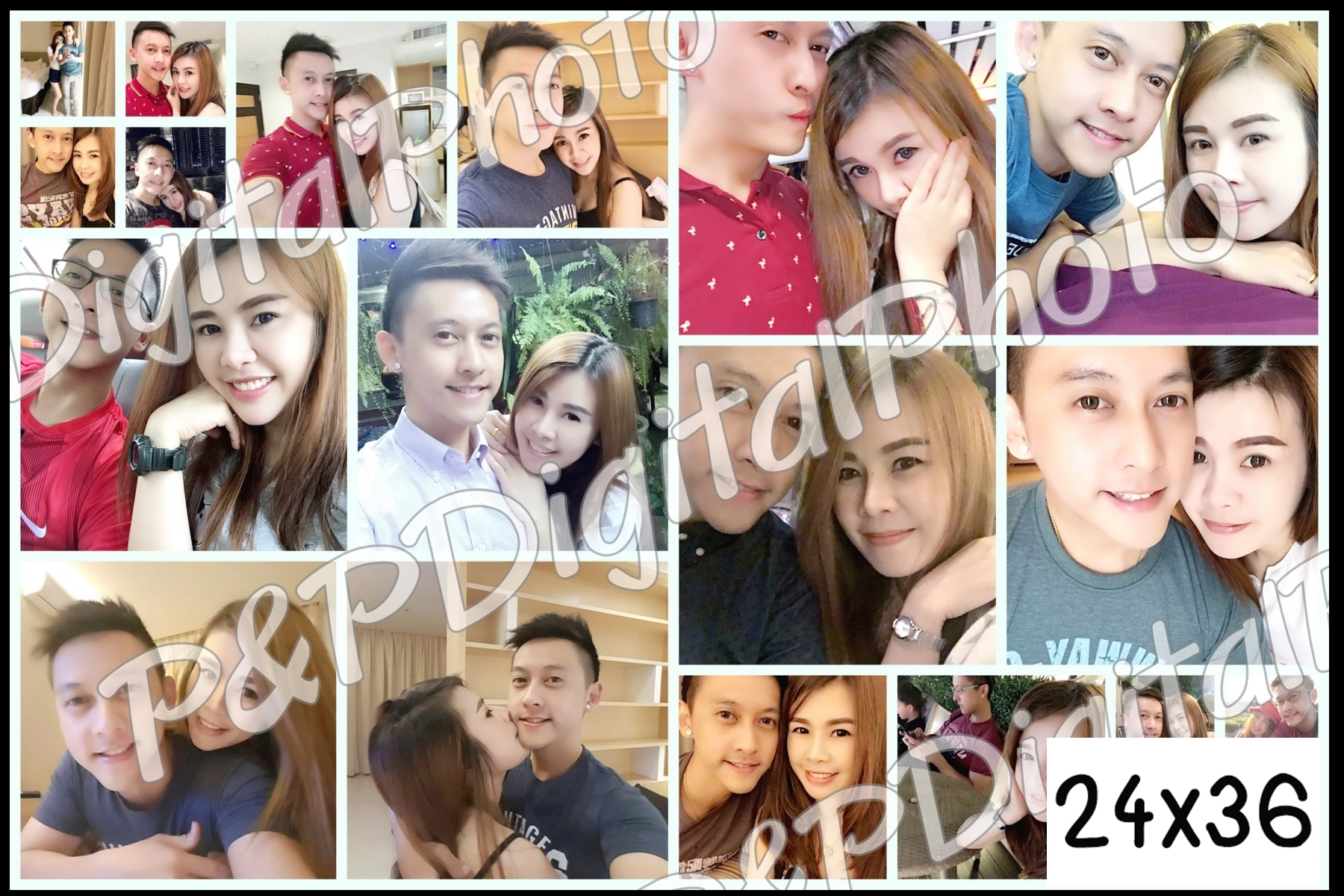 รูปภาพกรอบลอยราคาถูก ขนาด 24x36 + รวมรูป