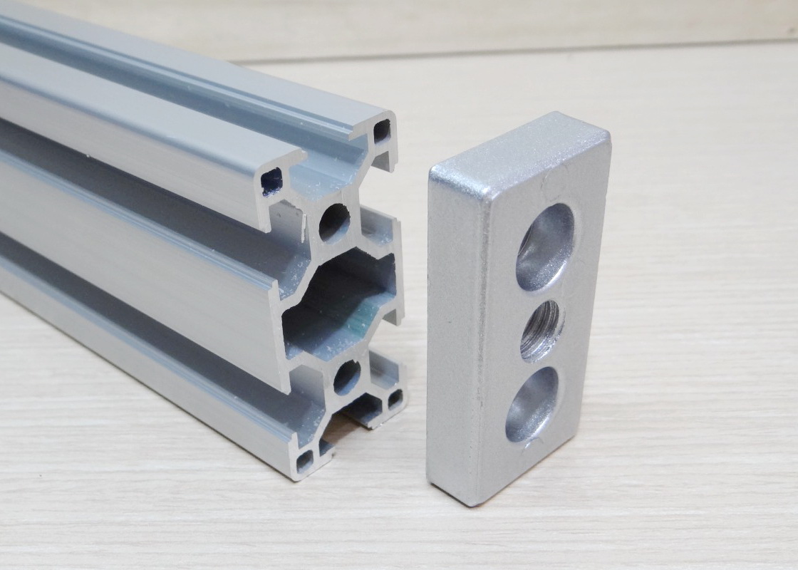 End Connection Joint Plate 3060, M12, 2-D8mm สำหรับ Series 30 Alu Profile