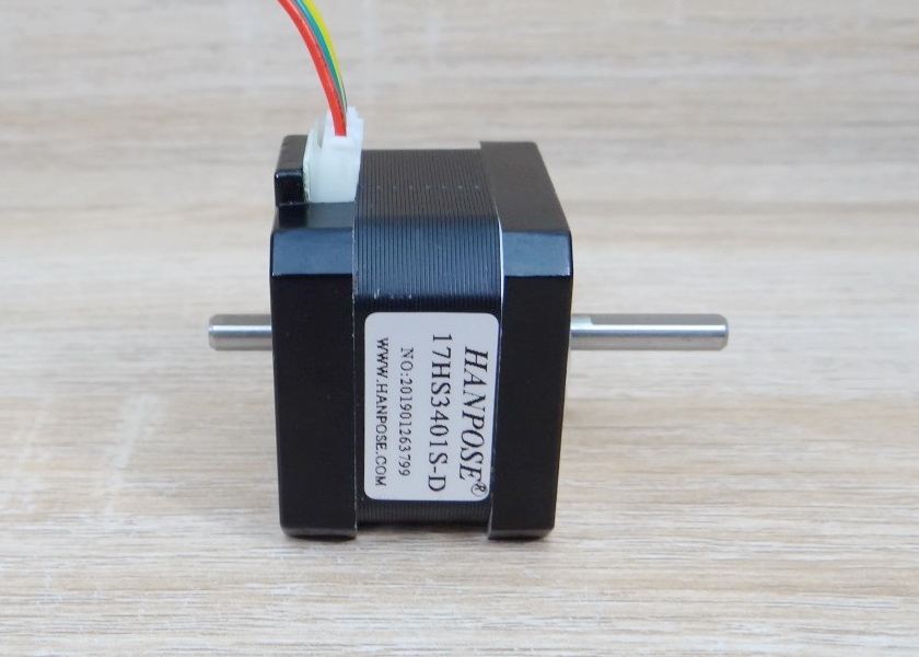 HANPOSE-Dual shaft (NEMA17) Stepper Motor แรงบิด 28 N.cm 1.3A (17HS3401S-SZ)