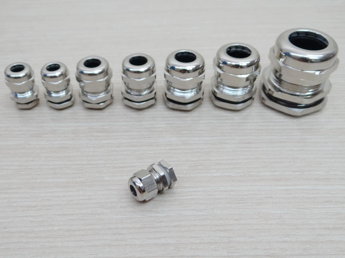 M8x1 Waterproof Cable Glands Connector (Nickel Brass Metal)
