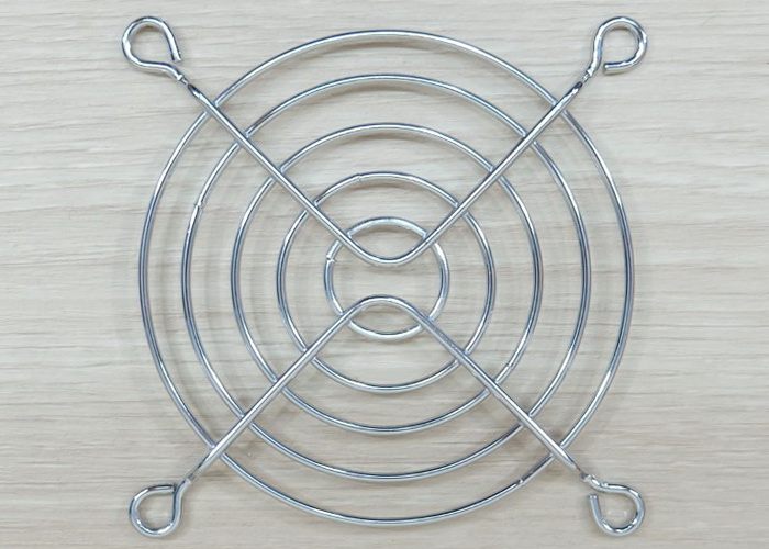 Fan Cover 80mm x 80mm Protective Metal Grille (สีเงิน)