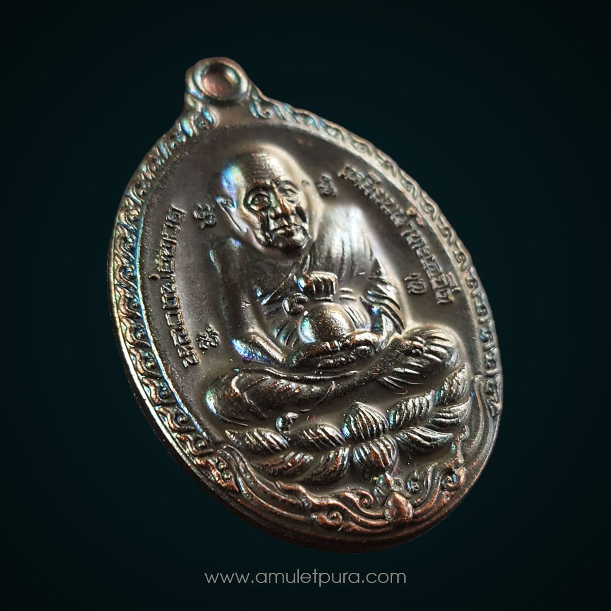 หลวงพ่อทวด (กรรมการ เนื้อทองแดงรมดำปัดวีนอล) รุ่นเปิดโลกเศรษฐี55 ปี55 หลวงปู่ดู่ วัดสะแก จ.พระนครศรีอยุธยา (2โค้ด หมายเลข ก 497)