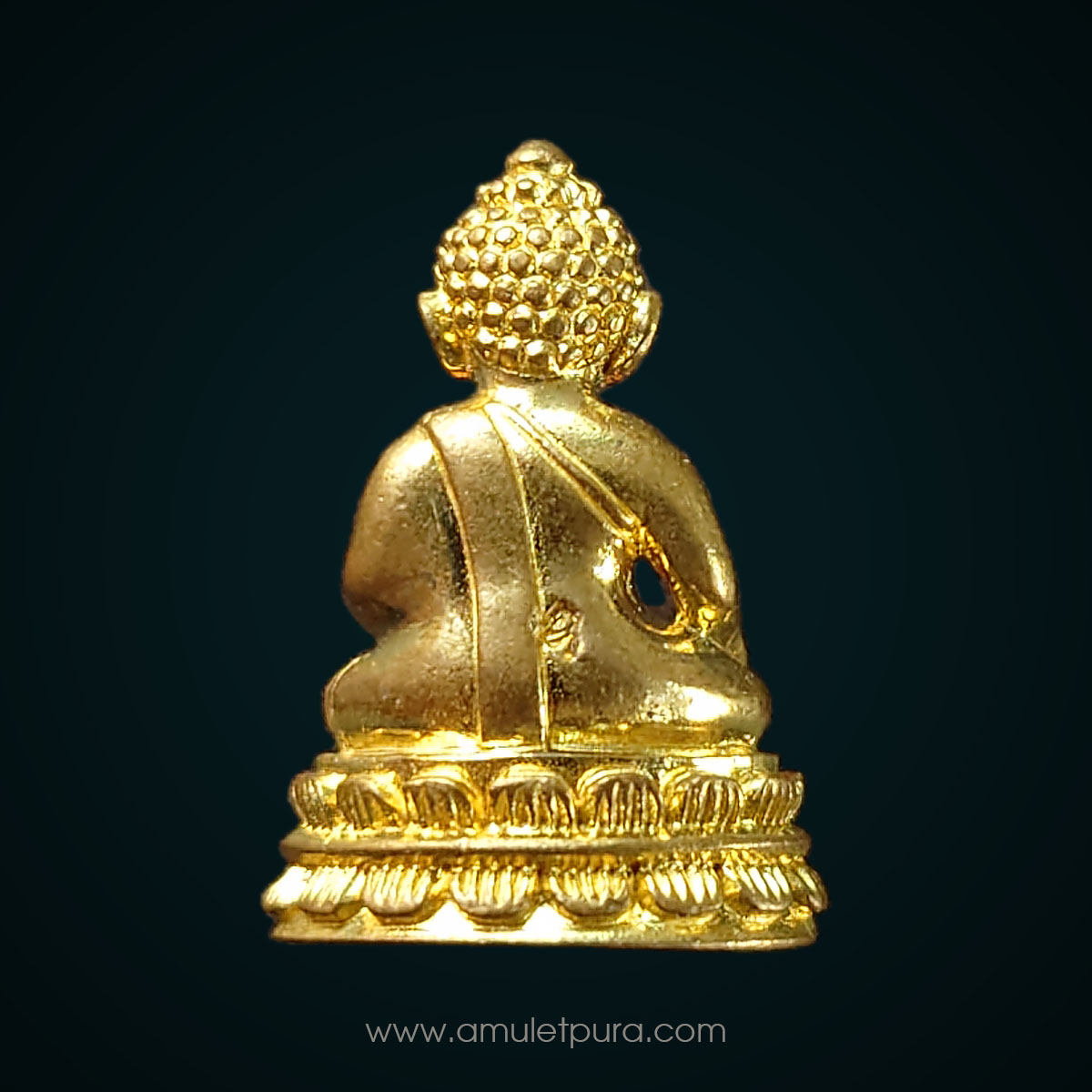 พระชัยวัฒน์ทองใบหยก รุ่นแรก ปี56 หลวงพ่อทอง สุทฺธสีโล ออกวัดพระพุทธบาทเขายายหอม จ.ชัยภูมิ เนื้อทองบวบเหลือง พร้อมกล่อง (มีโค๊ด หมายเลข 5759)