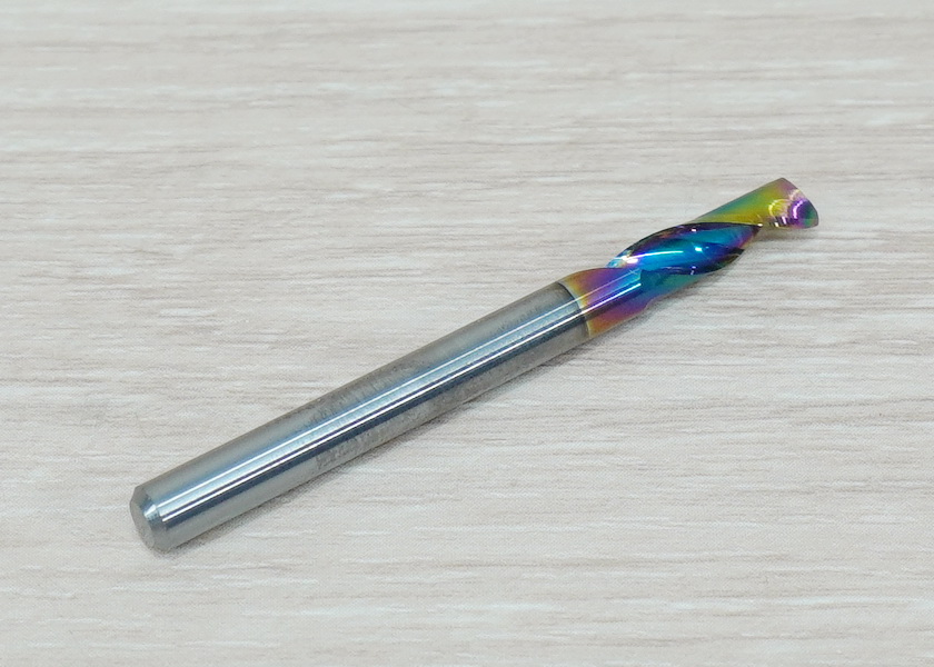 [เกรด 3A] - Single Flute DLC Coating 4x4x12 High Efficiency End Mill, Shank 4mm