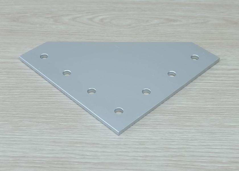 White L-90 degree joint plate 7-Hole สำหรับ Series 30 Alu Profile