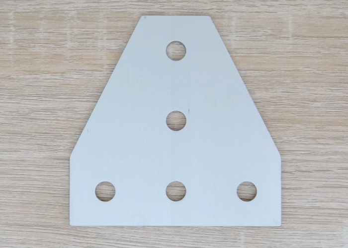 White T-90 degree joint plate 5-Hole สำหรับ Series 30 Alu Profile