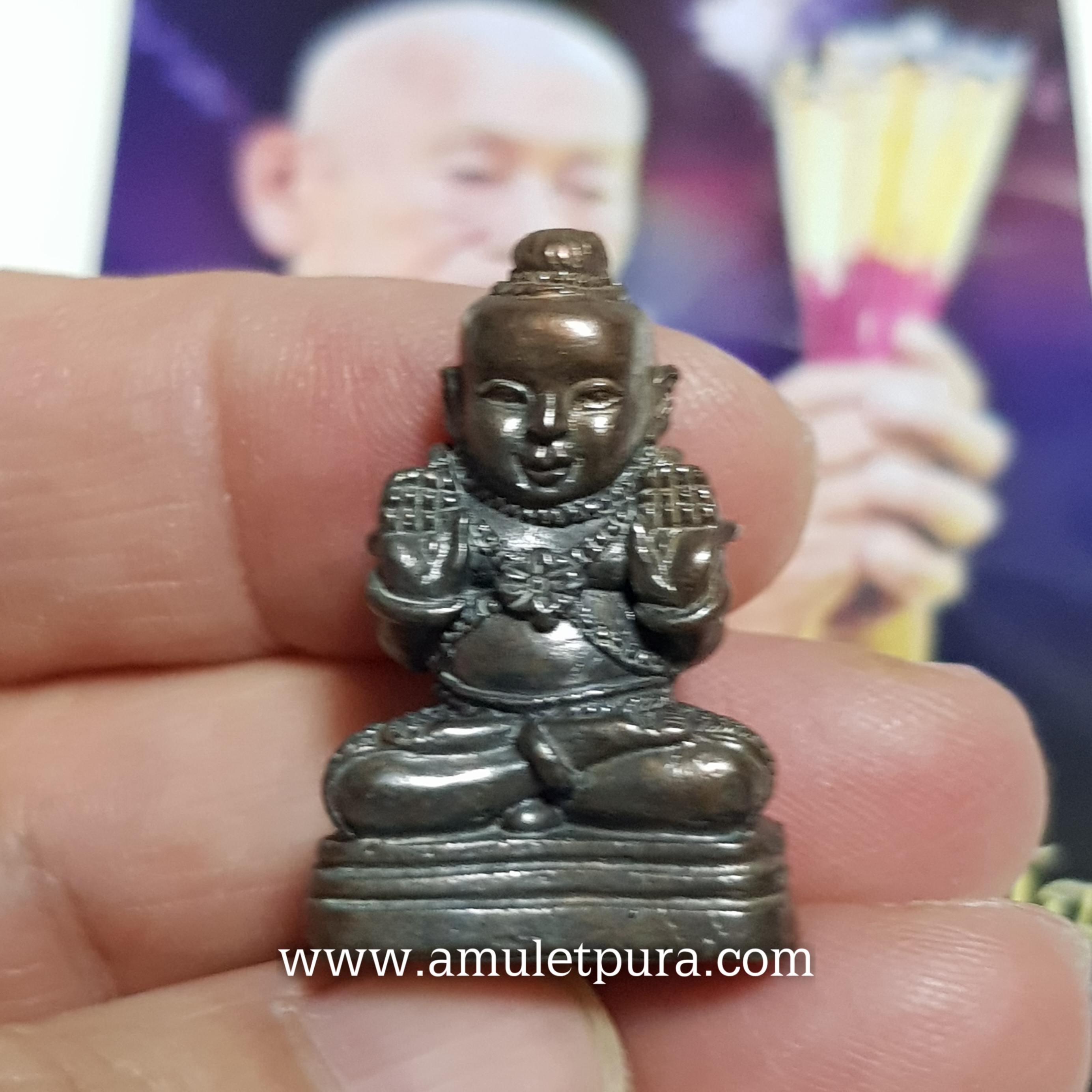 กุมารทองกะเหรี่ยงคอม้า รุ่นแรก ปี53 (เนื้อชนวนอาถรรพ์) หลวงพ่อปั้น วัดนาดี (ฮุกนางวัว) จ.สระบุรี (มีโค้ด หมายเลข 1443)