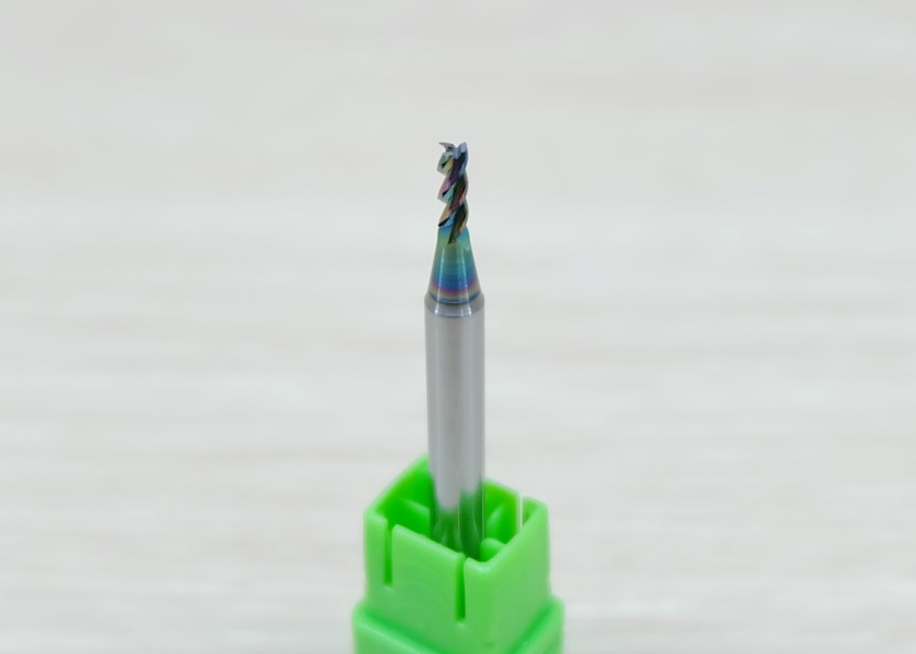 3-Flute DLC Coating 2x6x4mm 50L HRC60 High Efficiency End Mill, Shank 4MM