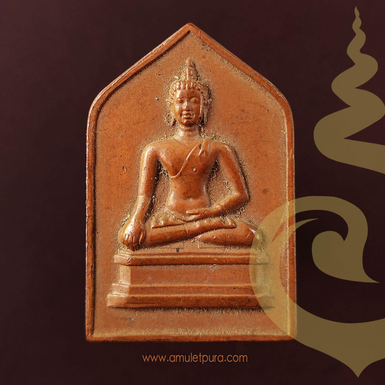 เหรียญห้าเหลี่ยม พระพุทธเชียงแสนสิงห์หนึ่ง หลังลายเซ็น จอมพล ป. พิบูลสงคราม ปี2494 หน้าชัด สวยมาก #2