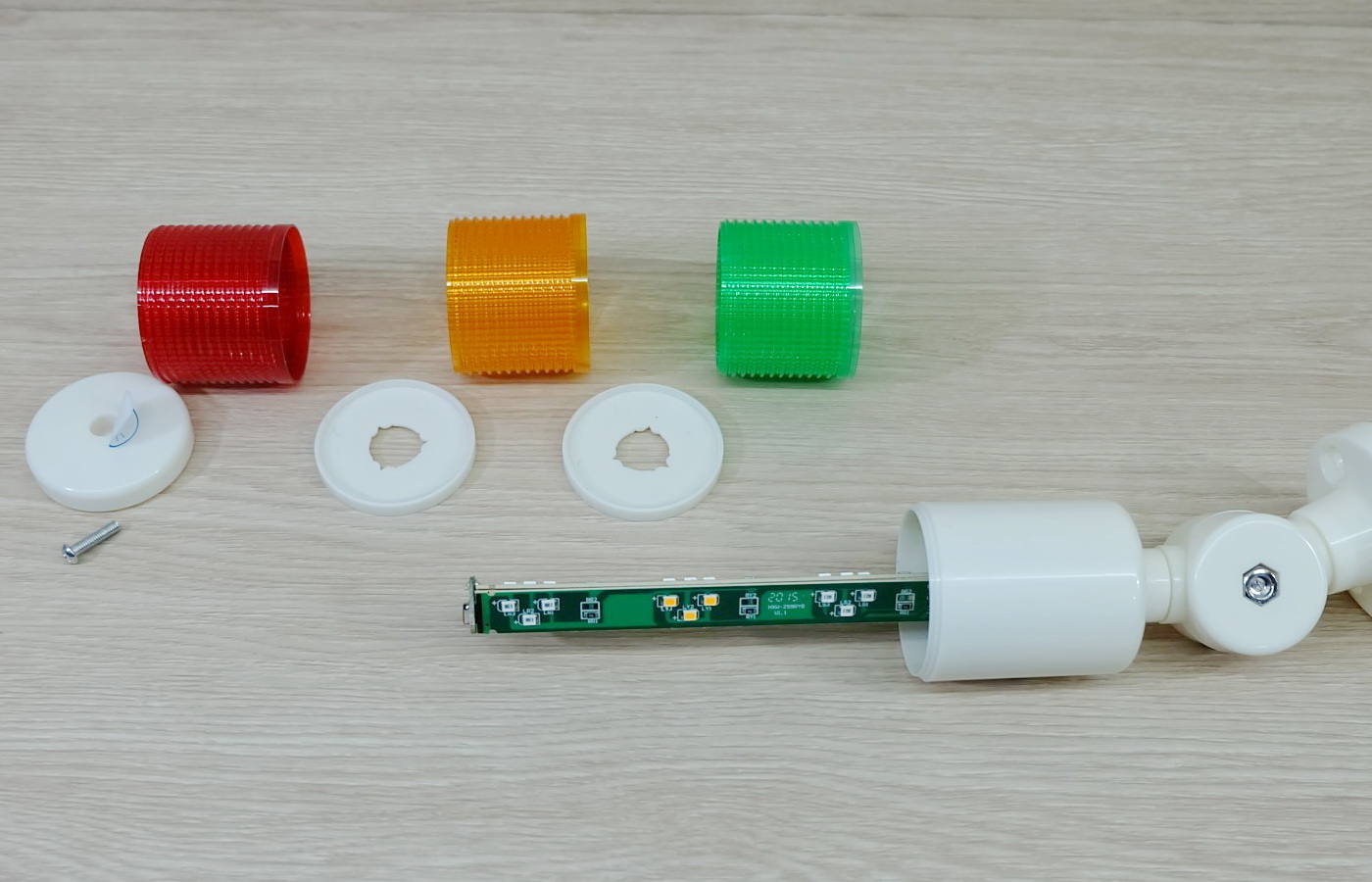 LED 12-24V DC (BEM-X-50-3U-D) Stack Alarm LED Indicator Lamp (Red, Yellow, Green, มีเสียง ไม่กระพริบ)