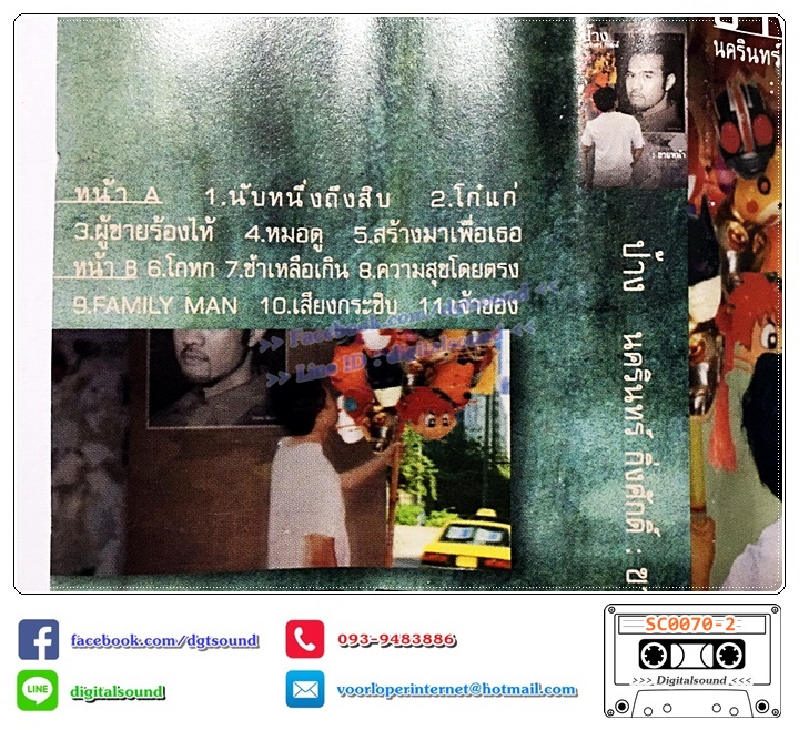 ตลับเทป เทปคาสเซ็ท ป้าง นครินทร์ กิ่งศักดิ์ อัลบั้ม ขายหน้า