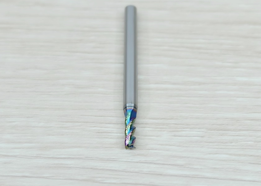 3-Flute DLC Coating 3x9x4mm 50L HRC60 High Efficiency End Mill, Shank 4MM