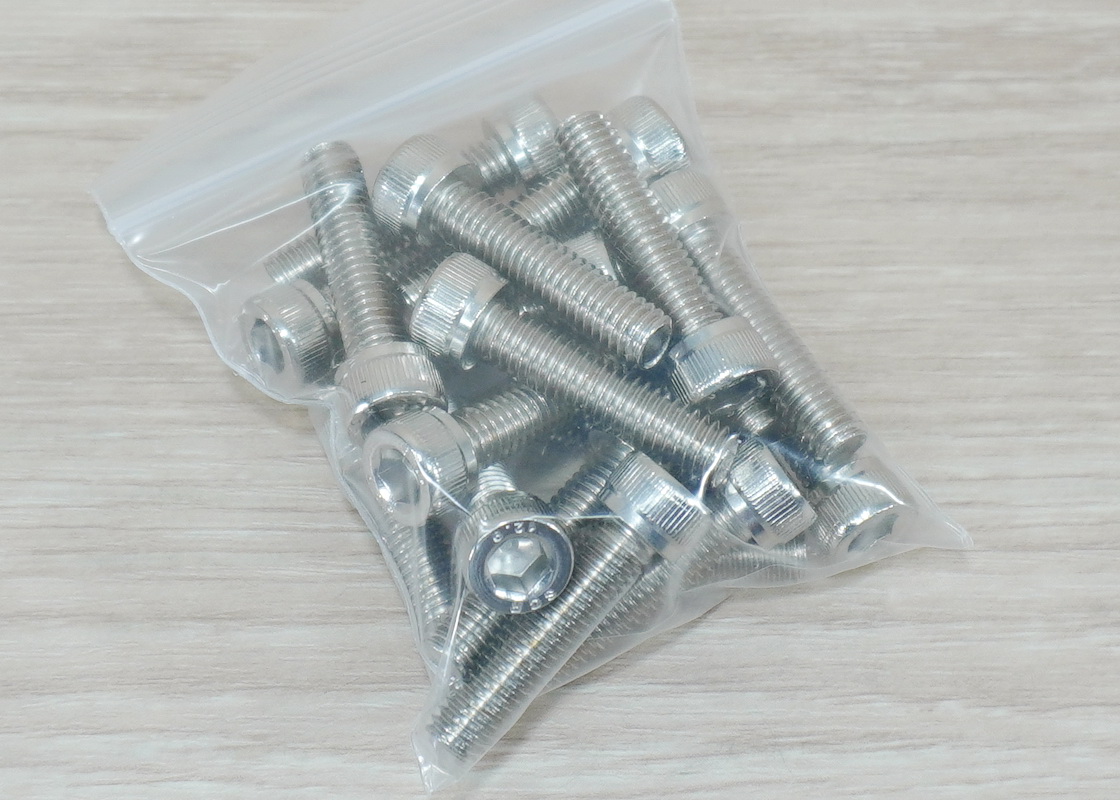 Hex Socket Cap Screw M6x25mm Nickel-plated (20ตัว/ถุง)