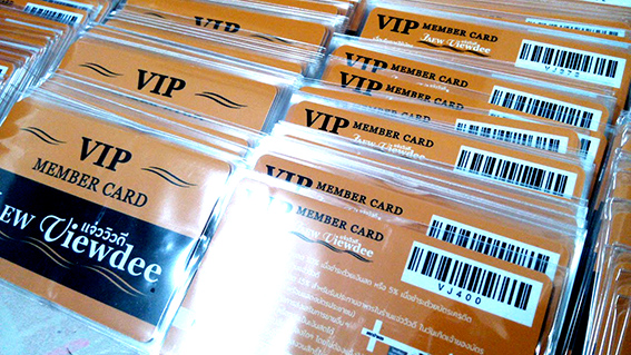 บัตรพลาสติก 0.7 บัตรพื้นผิวด้าน พิมพ์ออฟเซ็ท