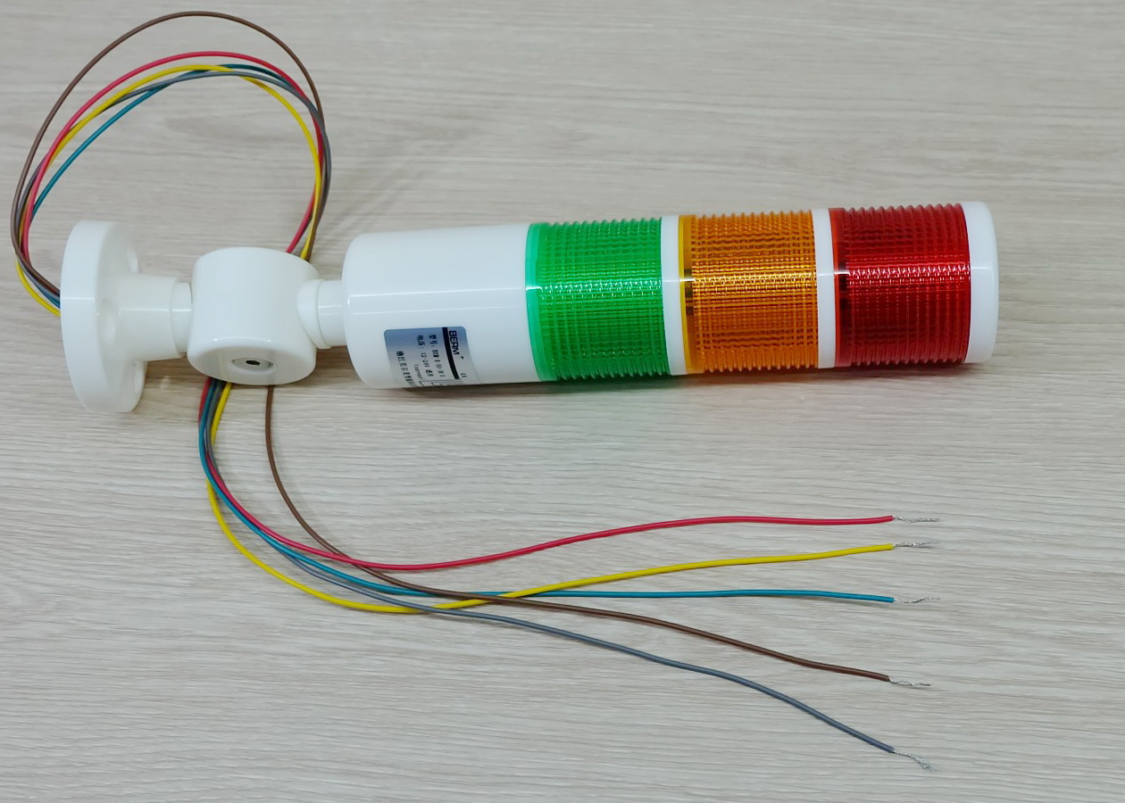 LED 12-24V DC (BEM-X-50-3U-D) Stack Alarm LED Indicator Lamp (Red, Yellow, Green, มีเสียง ไม่กระพริบ)