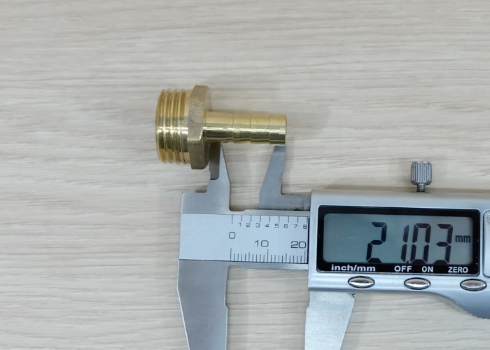 Male Thread 1/2BSP (20.5mm) to Straight Barb Tail 8mm Brass Connector