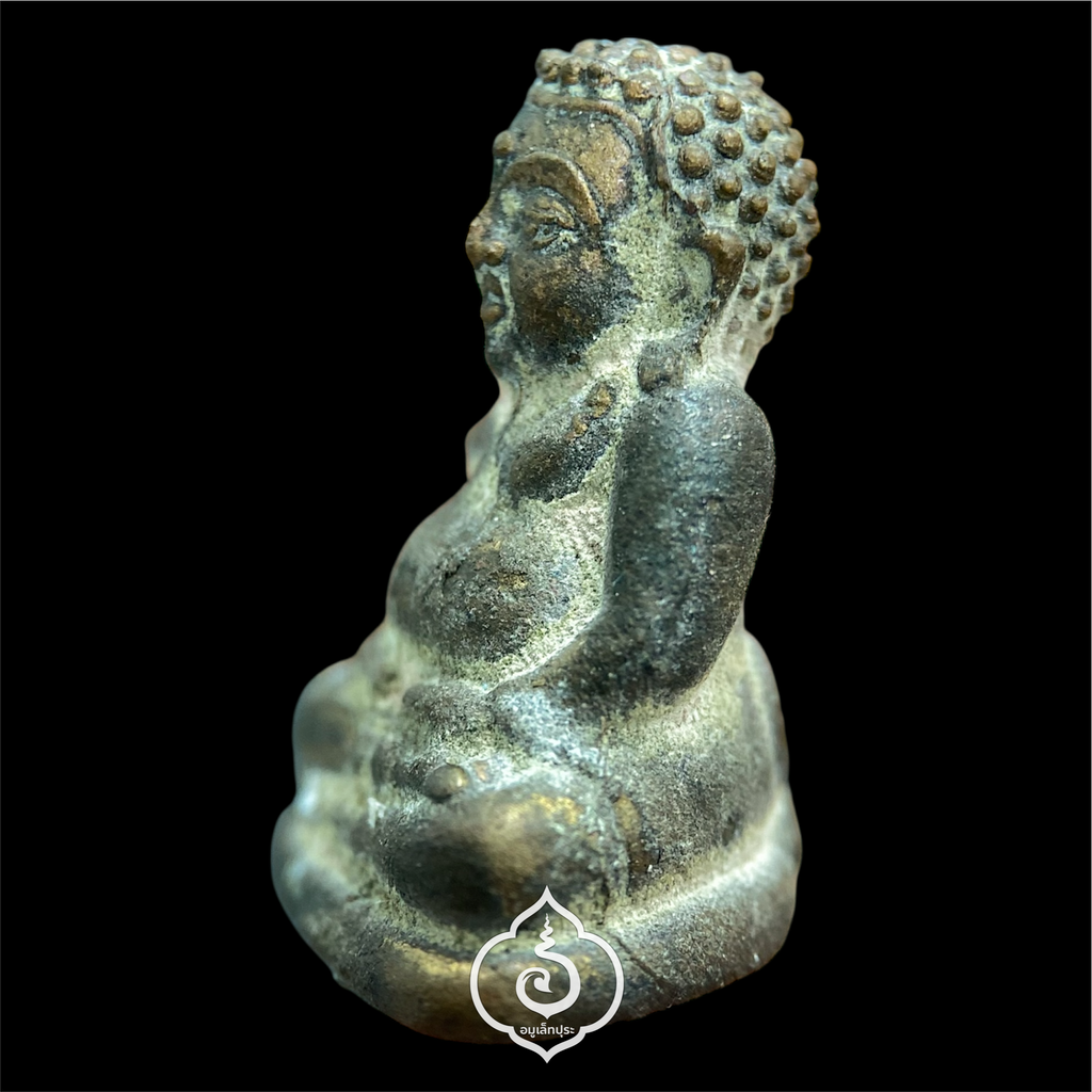 พระมหาสังกัจจายน์ พิมพ์ 50 ปี วัดเมืองยะลา (เนื้อสัมฤทธิ์ หล่อโบราณ) รุ่นสันติสุข ปี52 พ่อท่านฉิน วัดเมืองยะลา จ.ยะลา (มีโค้ดใต้ฐาน หมายเลข 997)