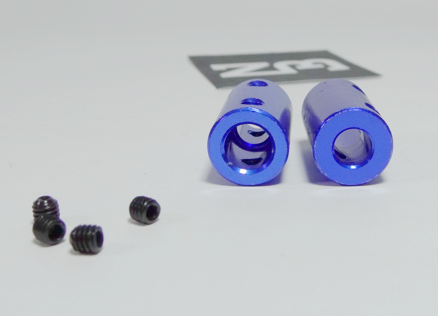 6.35 x 8 mm Rigid Top Wire Coupling D14 L25 mm (สีน้ำเงิน)