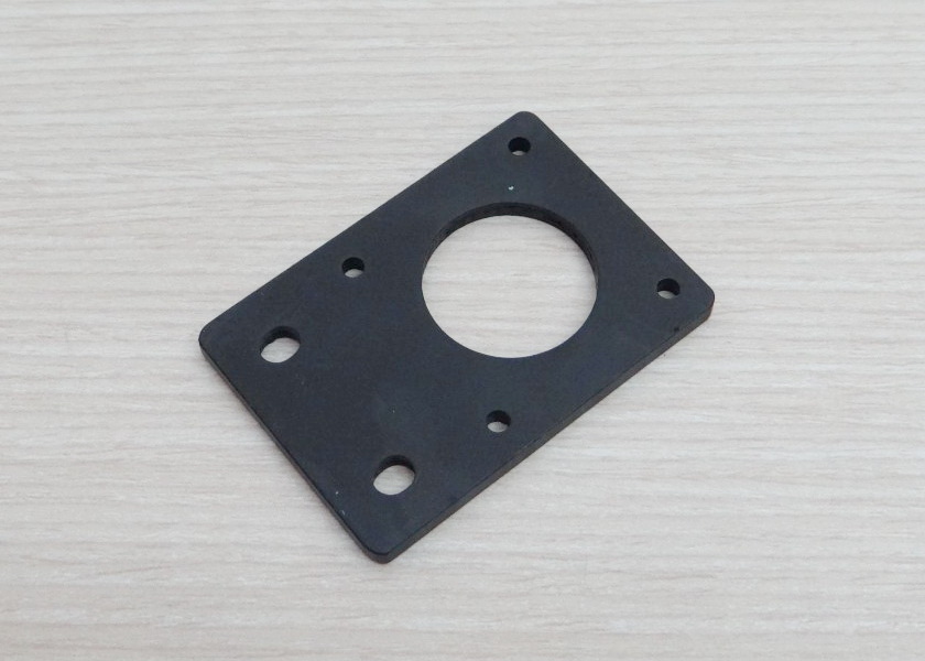 Aluminum Plate (black) Nema17 Stepper Motor Bracket - Thickness 4mm
