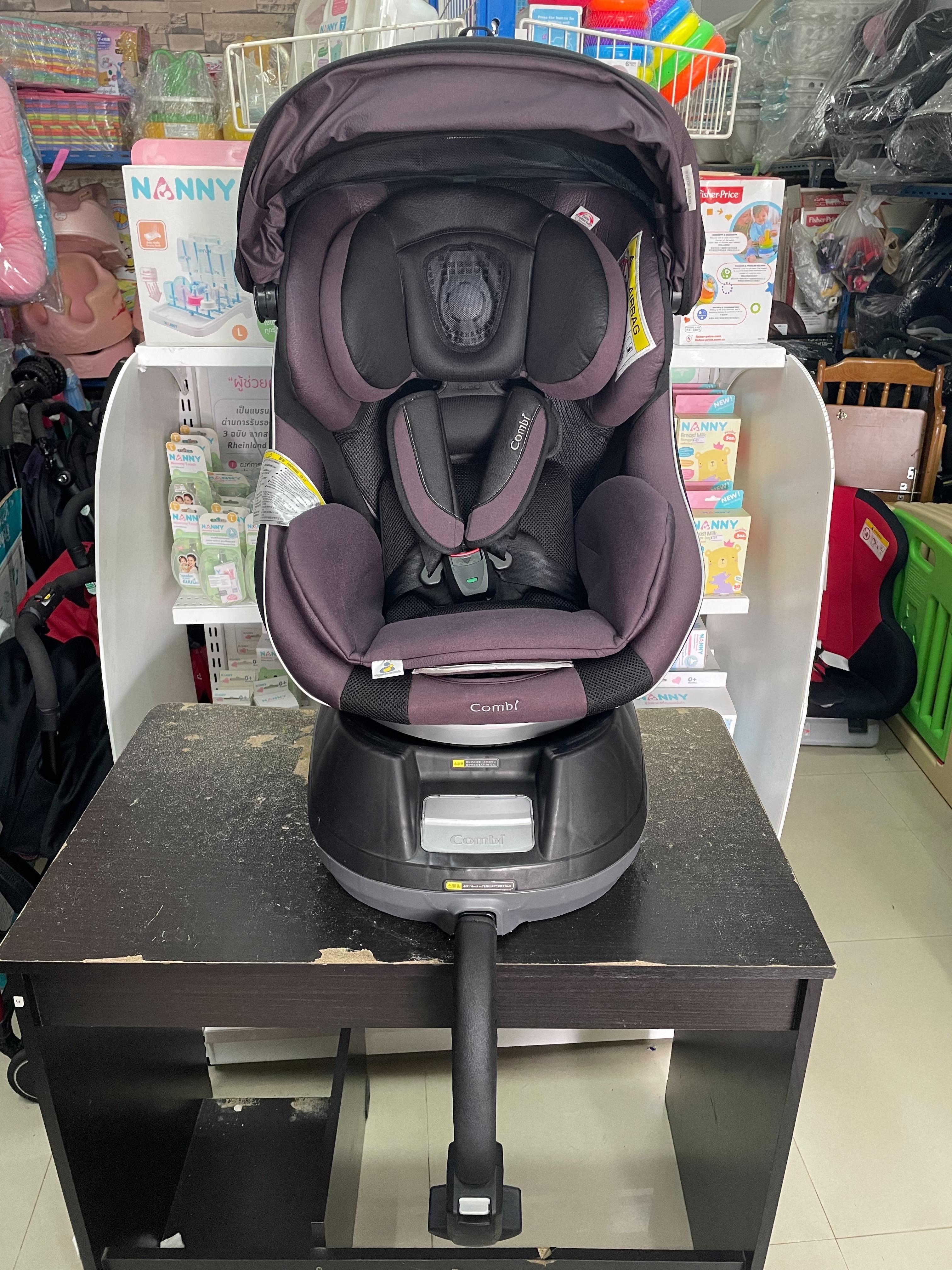 Combi คาร์ซีท Combi Crading 360 NC570 0-4ขวบ หมุน360 มีขาค้ำเป็นตัวท็อปสุดของรุ่น NEROOM ผ้ากึ่งหนัง สภาพสวย