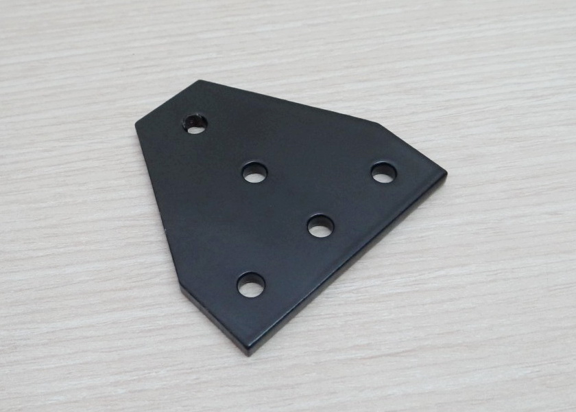 Black T-90 degree joint plate 5-Hole สำหรับ Series 20 Alu Profile