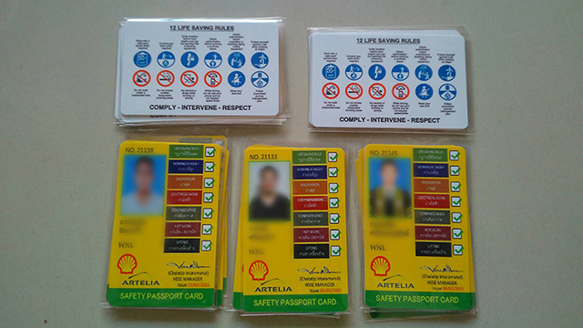 บัตรพนักงาน private card ใส่รูปใส่ชื่อ ผิวมัน ตากแดดแช่น้ำ สีไม่ลอก