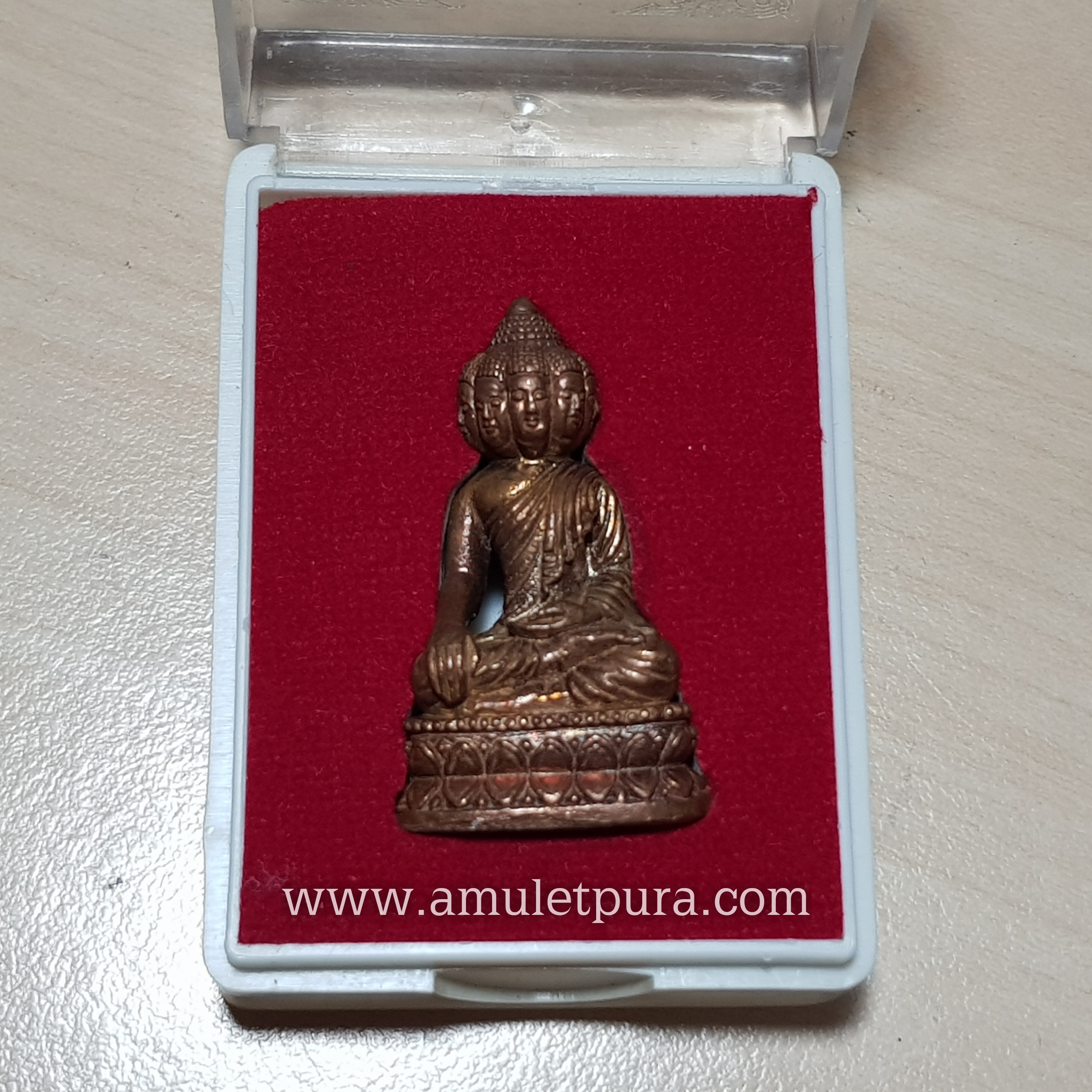 พระมหาเศรษฐีนวโกฎิ เนื้อทองแดง ปี53 หลวงปู่จอม วัดบ้านดอนดู่ จ.อำนาจเจริญ (ตอกโค้ดใต้ฐาน)