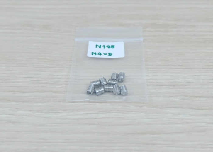 M4x5 สกรูตัวหนอน DIN916 Stainless steel 304 (แพ็ค20ตัว)