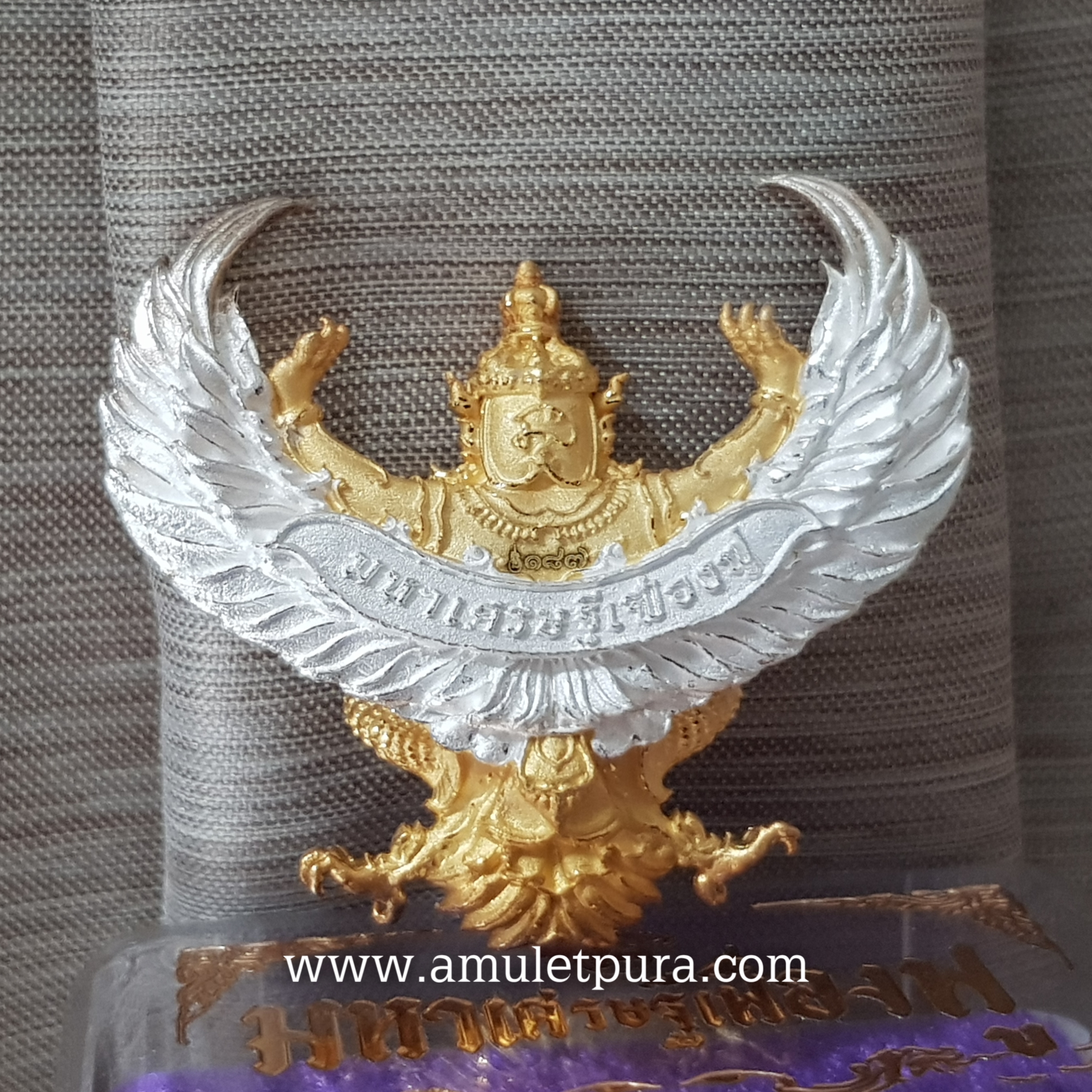 พญาครุฑ รุ่นมหาศรษฐีเฟื่องฟู(สัมฤทธิ์ชุบ2Kแยกจากชุดกรรมการ)ปี63 หลวงพ่อฟู วัดบางสมัคร จ.ฉะเชิงเทรา(สร้าง 999 องค์ ตอกโค้ด หมายเลข๑๘๗)