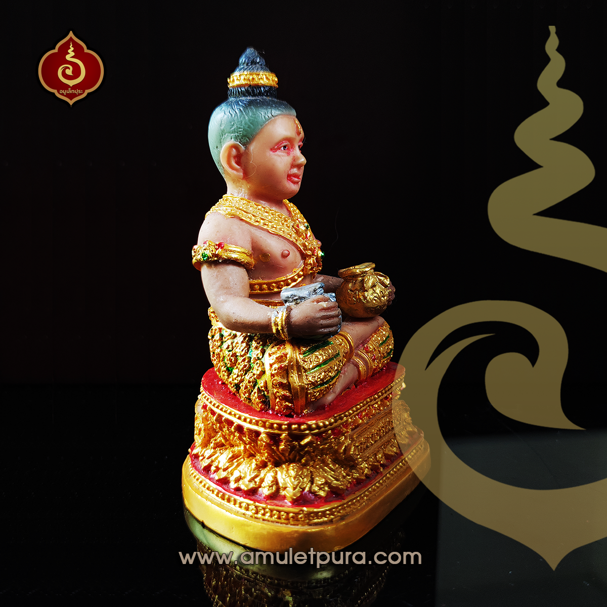 กุมารทองสมบัติ (ไฟเบอร์กลาส ขนาดบูชา 2 นิ้ว ใต้ฐานอุดผง) ปี52 หลวงพี่น้ำฝน วัดไผ่ล้อม จ.นครปฐม (หมายเลข 516)