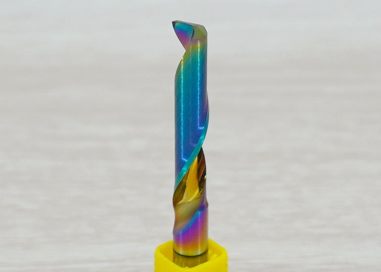 [เกรด 3A] - Single Flute DLC Coating 6x6x32 High Efficiency End Mill, Shank 6mm