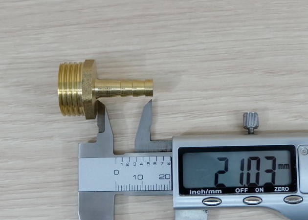 Male Thread 1/2BSP (20.5mm) to Straight Barb Tail 6mm Brass Connector