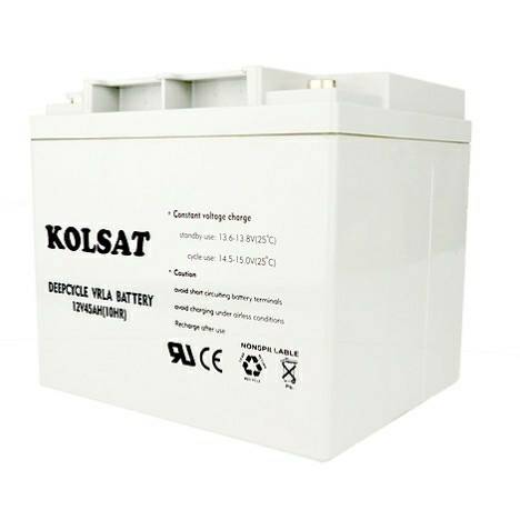 Battery 12v 45Ah Gel Deep Cycle Kolsat
