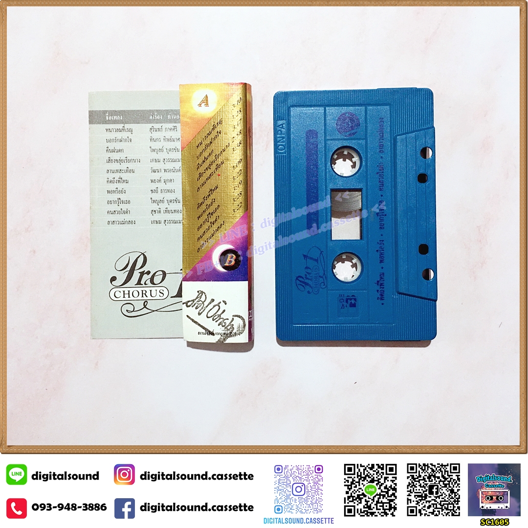 เทปคาสเซ็ท รวมศิลปินแกรมมี่ GRAMMY อัลบั้ม Pro Chorus 1 เพลงหวานประสานเสียง