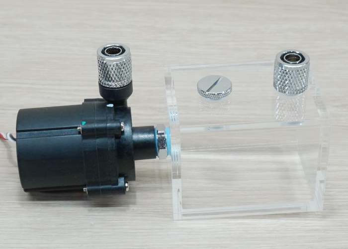 Square Water Tank 175ml + Quick Twist Joint G1/4" Thread + SC600 Pump 12V 19W