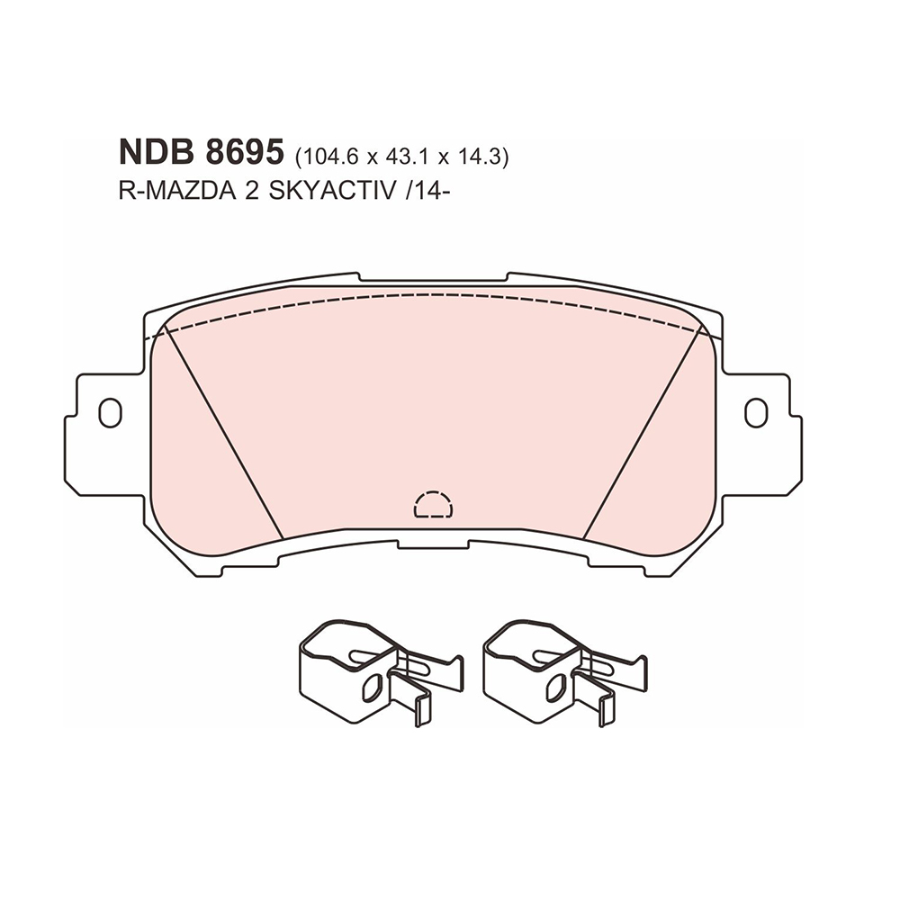 ผ้าเบรค Nexzter MuSpec - Mazda2 SkyActiv-D ปี 14-19 (หลัง)
