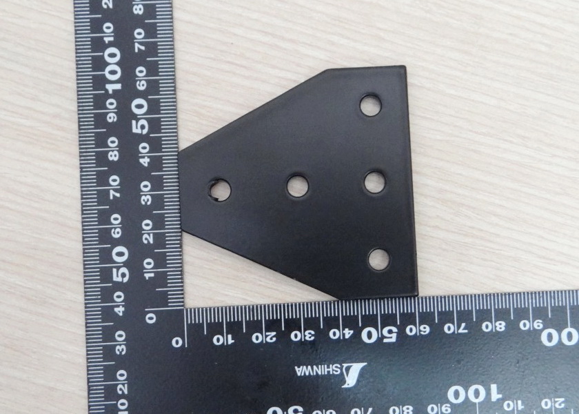 Black T-90 degree joint plate 5-Hole สำหรับ Series 20 Alu Profile
