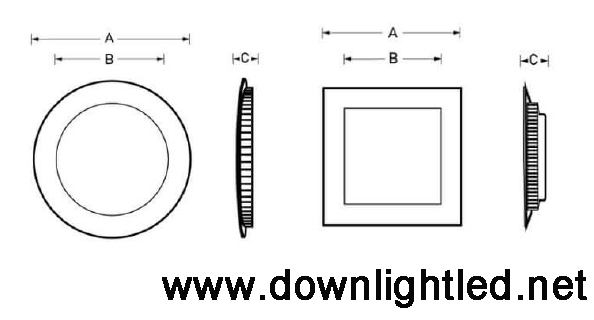 ดาวน์ไลท์ ML Lighting Led Panel light 24w (แสงส้ม)