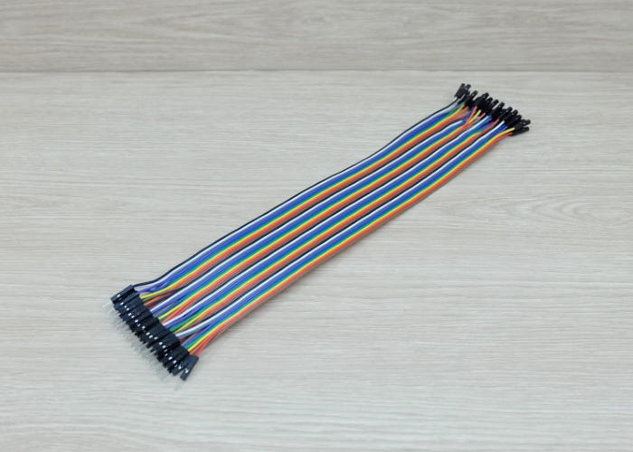 30cm Cable jumper 40P Male-Female (ผู้-เมีย)