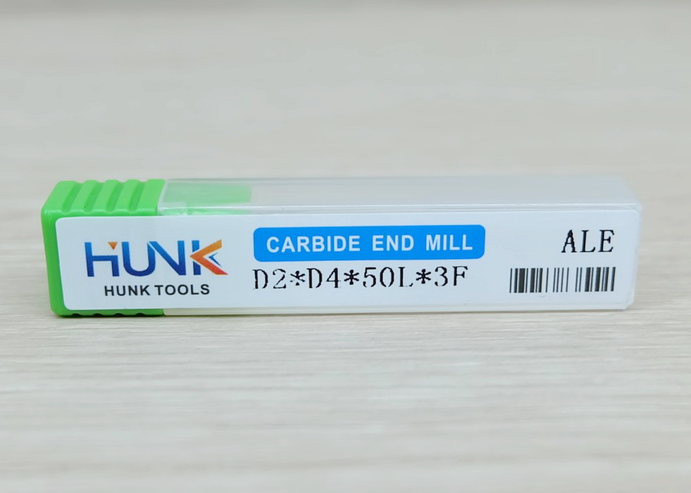 3-Flute DLC Coating 2x6x4mm 50L HRC60 High Efficiency End Mill, Shank 4MM