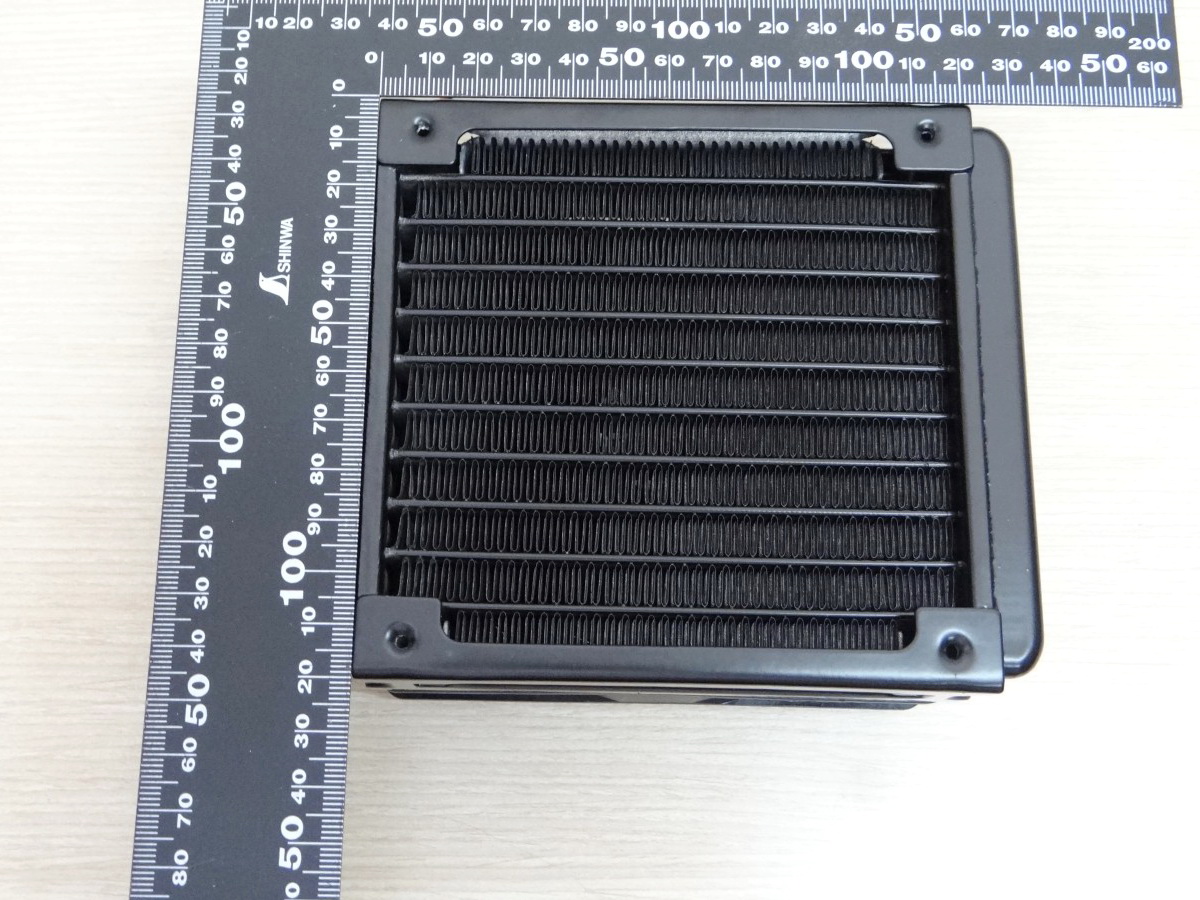 120mm Aluminum Radiator Water Cooling 10 Tube Heat Exchanger (หัวจุก 10mm) + 1 Fan 12V DC