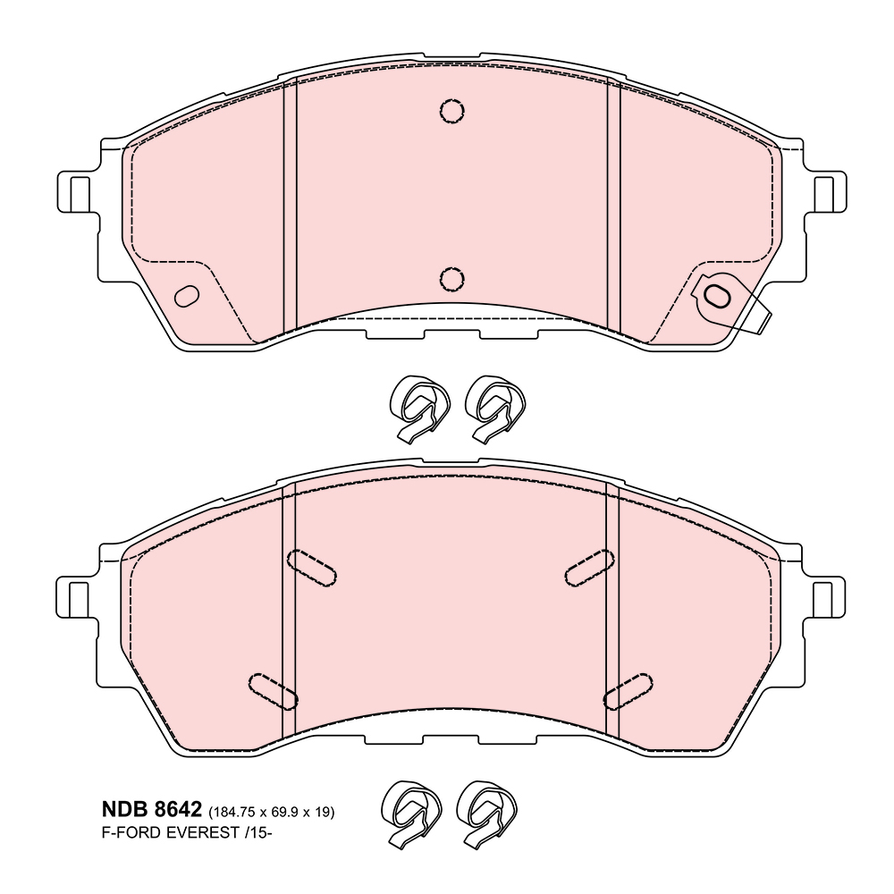 ผ้าเบรค Nexzter RaceSpec - Everest ปี 2015-2022 (หน้า)