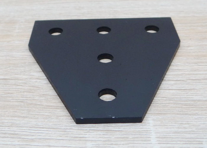 Black T-90 degree joint plate 5-Hole สำหรับ Series 30 Alu Profile