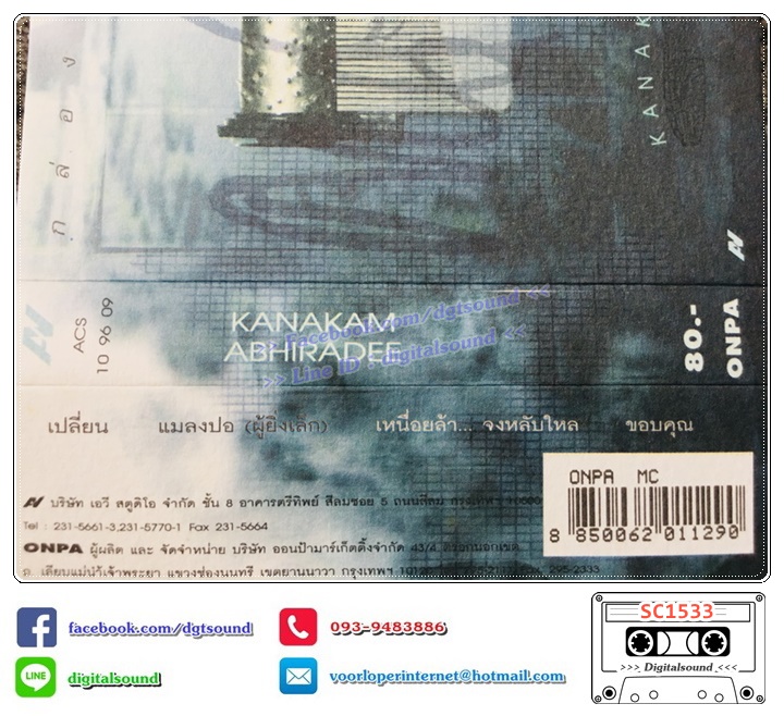เทปคาสเซ็ท คณาคำ อภิรดี อัลบั้ม กล่องดนตรี