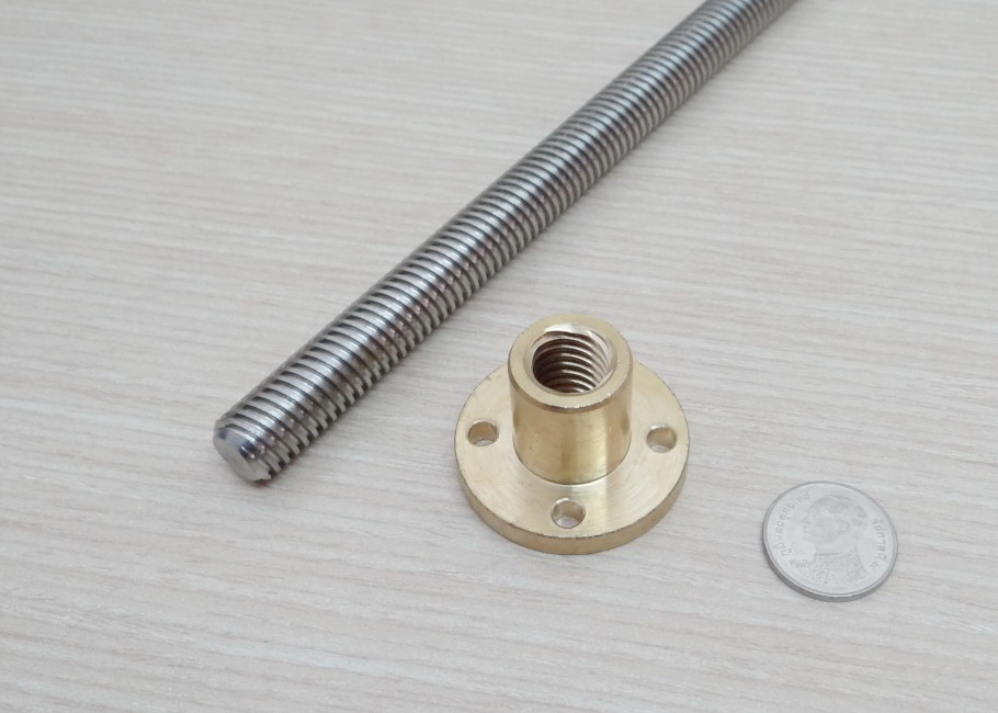 T12 Copper Nut Dia 12mm (Lead 2mm)