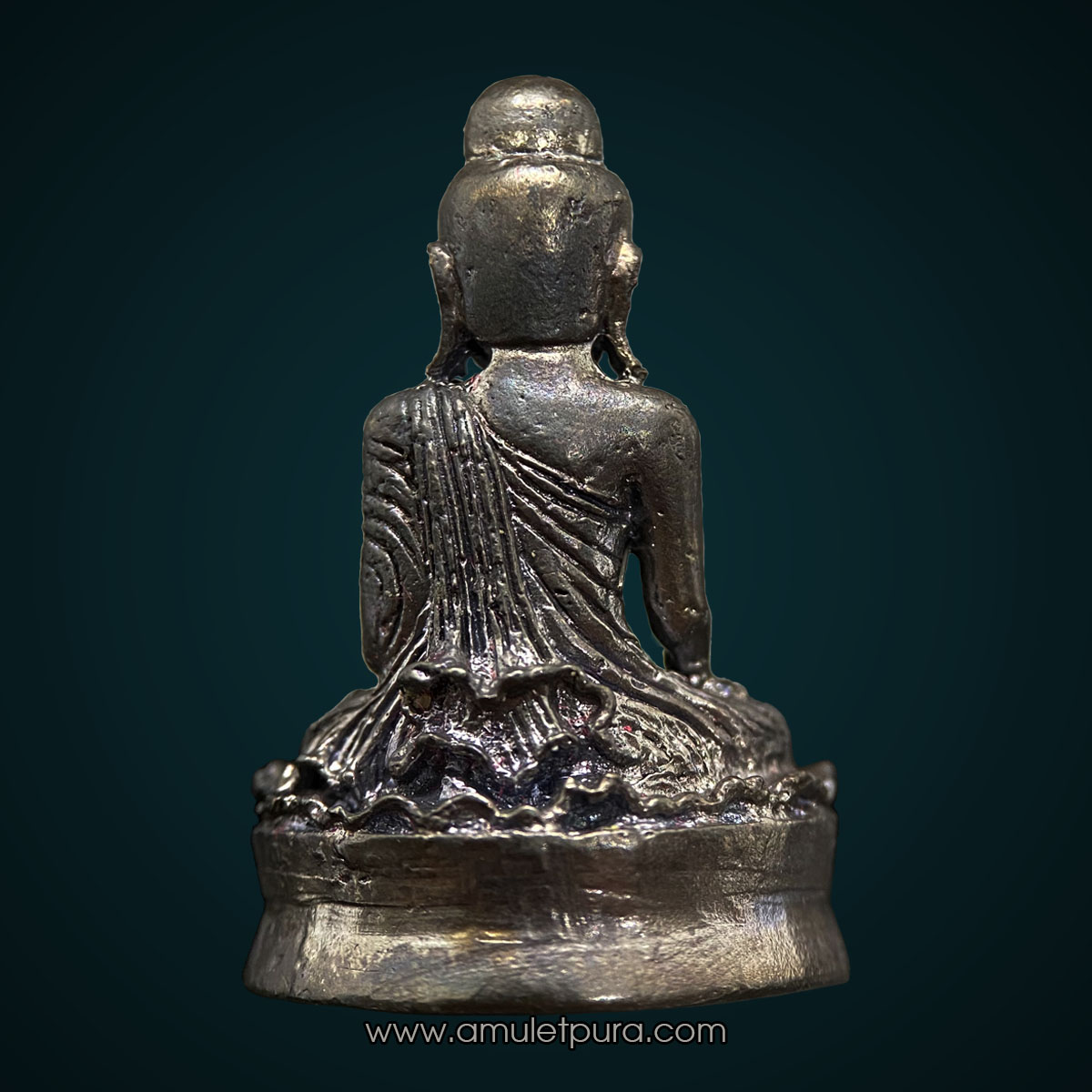 พระกริ่งจุฬามณีฟ้าลั่น (เนื้อระฆังผสมแร่เงิน อุดผงฝังตะกรุดเงิน) ครูบาอินแก้ว วัดดอนมูล จ.ตาก(มีโค้ด)