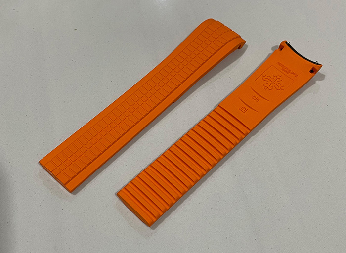 สายยาง PATEK AQUANAUT 5167 3KF สีส้ม และสีเทอร์ควอยซ์