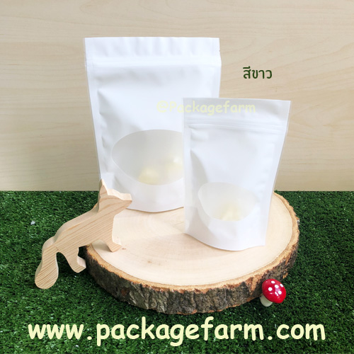 ซองซิปตั้งได้ก้นโค้ง หน้าต่างวงรี (แอนกี้ใหญ่)